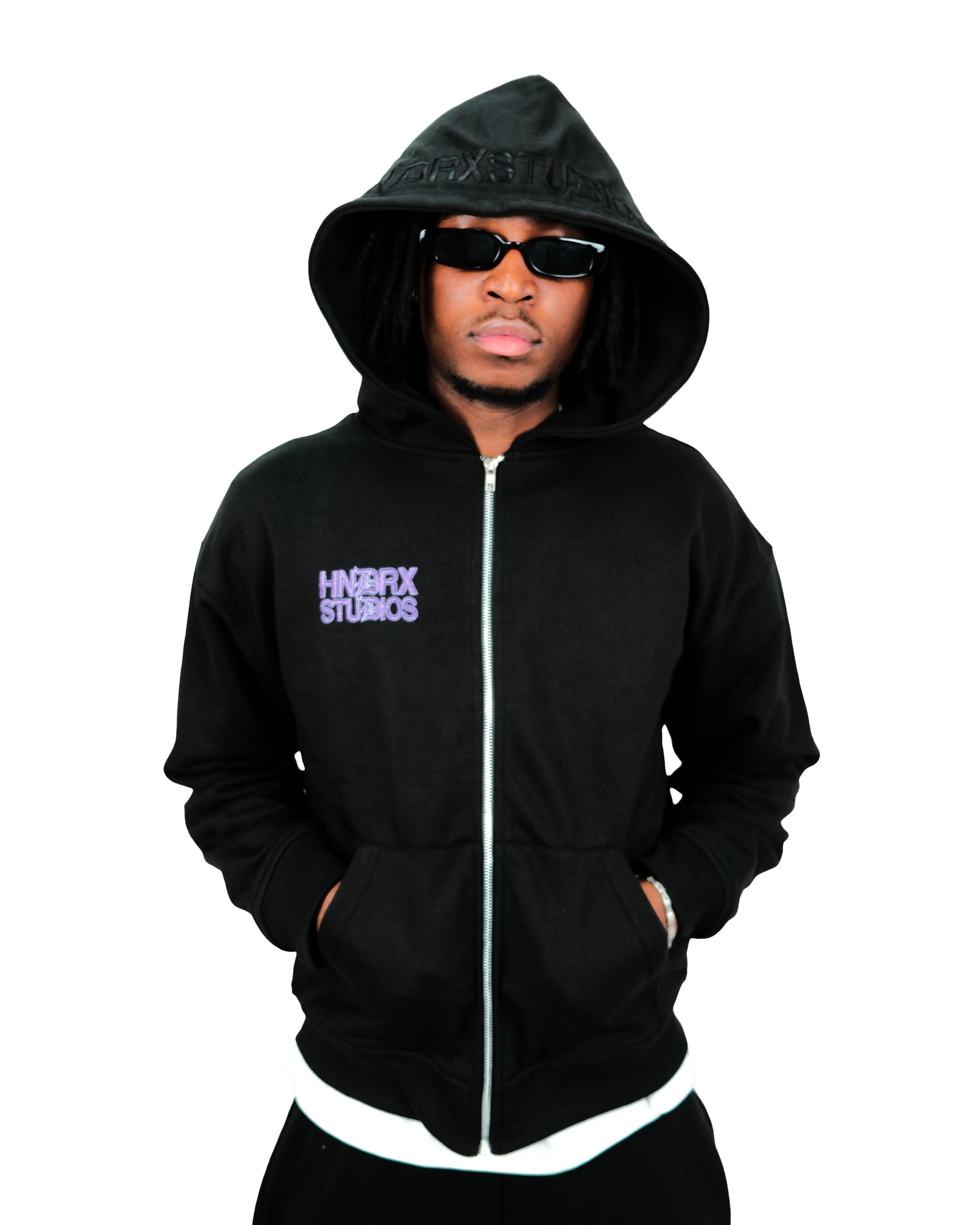 HNDRX STUDIOS ZIP HOODIE BLACK