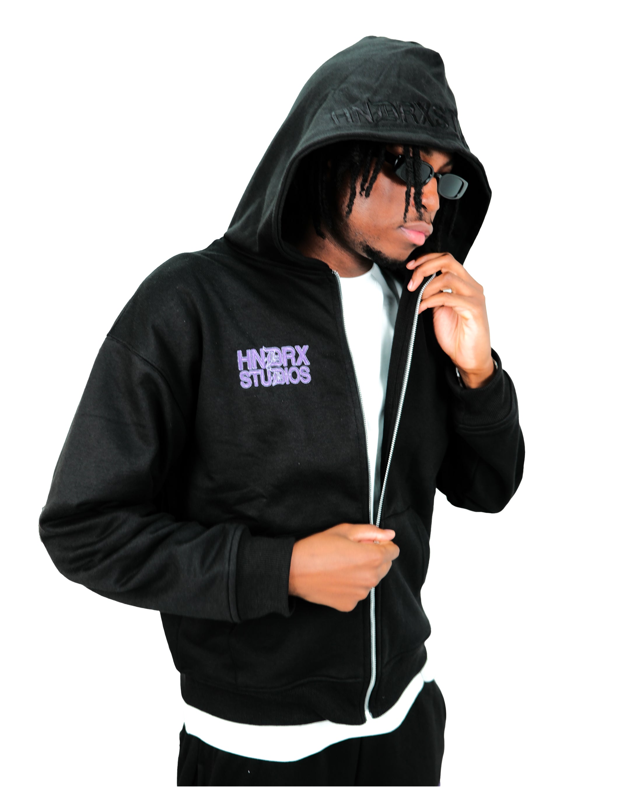 HNDRX STUDIOS ZIP HOODIE BLACK