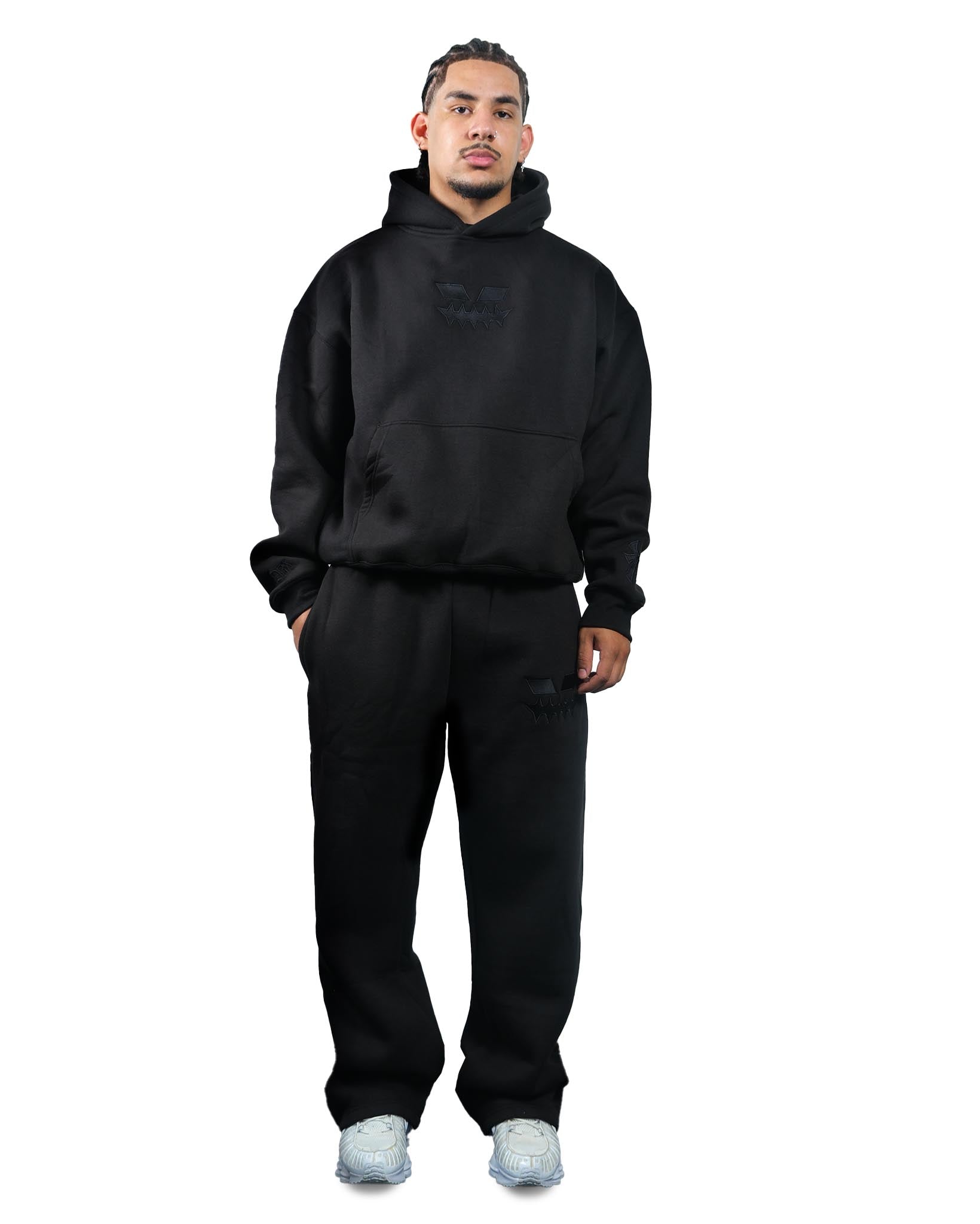 BLACK MOTION SWEATPANTS
